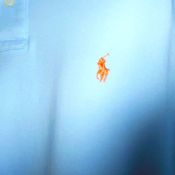 RALPH LAUREN POLO SHRT MENS LT BLUE - Picture 2 of 13